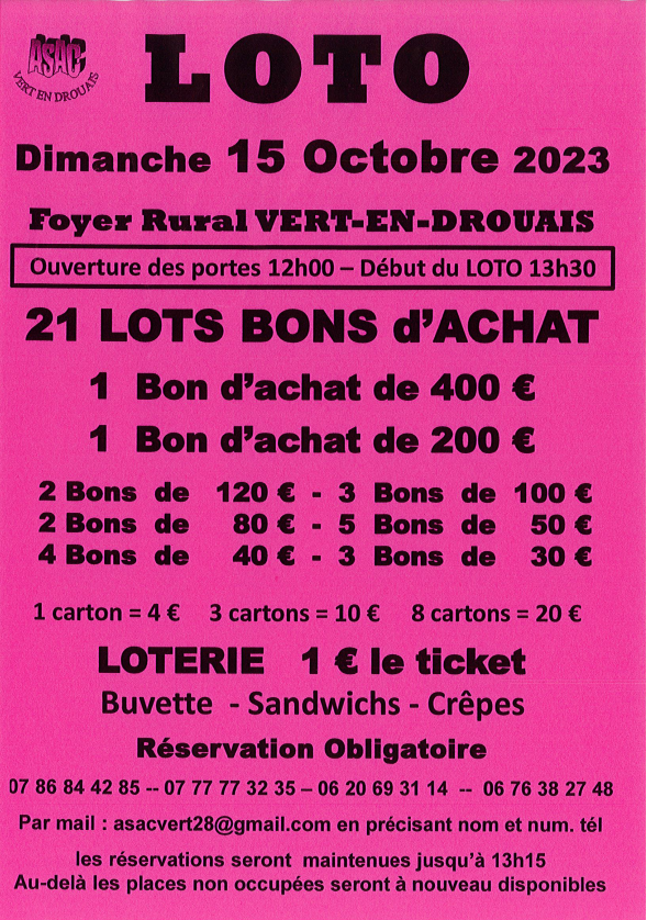 Loto 15 Octobre 